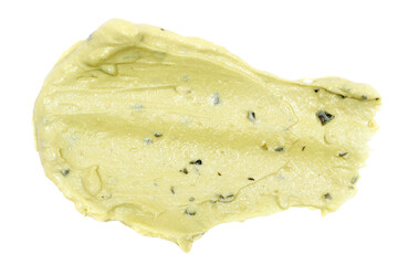 Hummus, pumpkin seeds spread, isolated on white