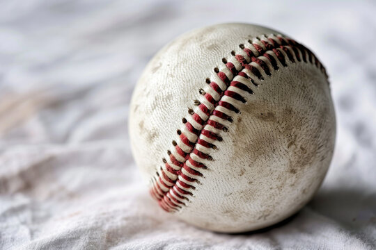 Close-up Baseball on white background