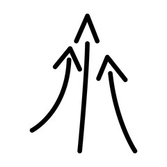 Arrow doodle hand drawn abstract with transparent background