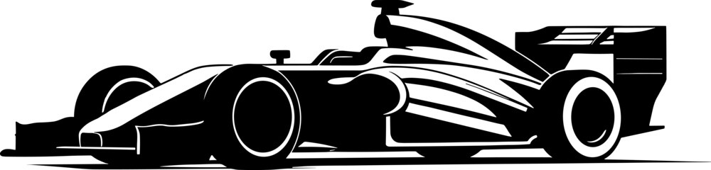 Fototapeta premium Fastest racecar vector F1 formula 1 car vector detail a high speed car. AI generated illustration.