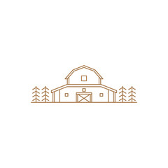 warehouse village cottage logo design vector image