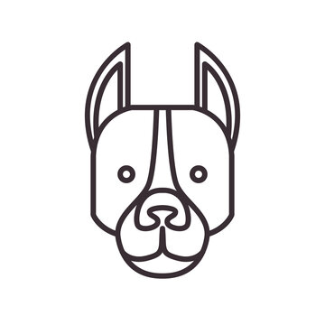 k9 dog line logo design vector image