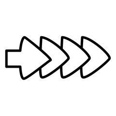 Arrow abstract hand drawn doodle with transparent background