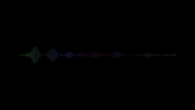 Digital audio spectrum with particle effect, for music party, 4k footage.