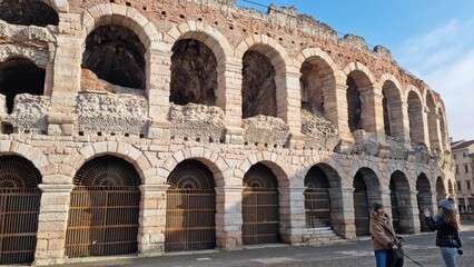 Fototapeta na wymiar verona, italy, ruins ancient roman arena