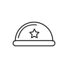 Hat icon for military equipment suitable for any purpose. Web design, mobile apps.	