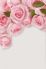 Background with  roses. AI