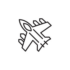 Simple vector jet military icons for graphics, logo, website, social media, UI, mobile app, EPS10