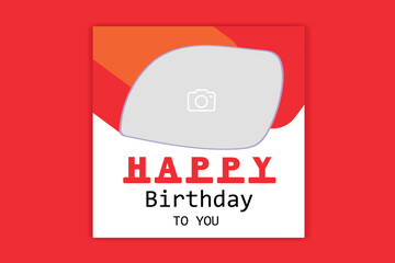 invitation card birthday social media post banner design