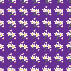 Free vector watercolor small flowers pattern