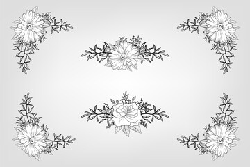 Obraz premium Floral Flower Foliage Arrangement Wreath