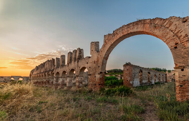 Ruins of an ancient fortified farm in Calabria