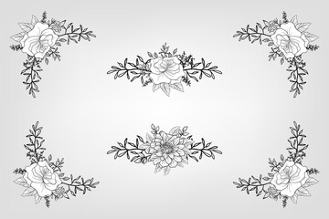 Obraz premium Floral Flower Foliage Arrangement Wreath