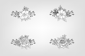 Floral Flower Foliage Arrangement Wreath