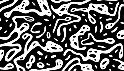 Hand drawn fun playful trendy childish squiggly