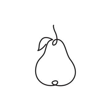 pear line logo design vector image