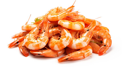 shrimps isolated on white background