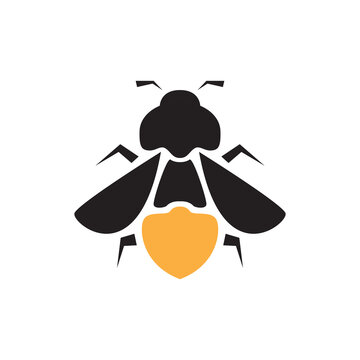 honey bee logo design vector image