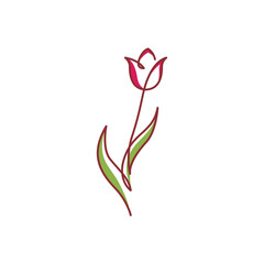 tulip logo design vector image