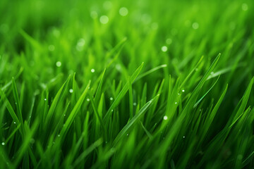 Fototapeta premium A close-up look at the verdant field with intense detail.