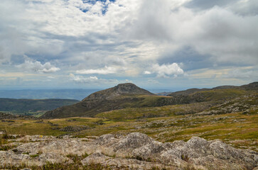 Mountains in the state of Minas Gerais in Brazil. This region is inland and is called Lapinha da Serra and is part of the mountain range called Espinhaco. This mountain range is made up of high peaks,
