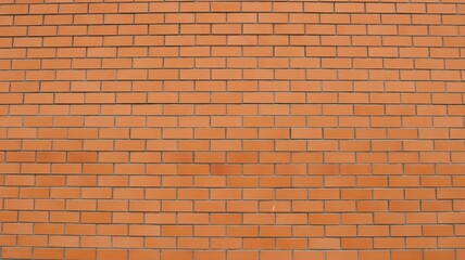 graphic resource of a red brick wall with a regular pattern of rectangles, background texture of brickwork with empty copy space, fragment of a street flat brick surface