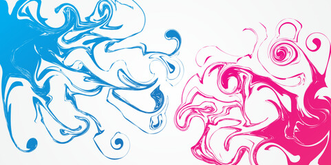 Luxurious oil paint liquid fluid marbling flow effect. Luxurious liquid marble texture. Acrylic paints pour fluid background illustration.