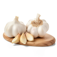 Garlic Isolated on white background.