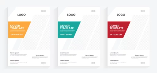 Fotobehang Brochure template a4 front page layout, Corporate geometric report identity brochure layout, branding annual report, and booklet cover page © creativehouse24