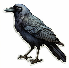 Fototapeta premium crow on a white background