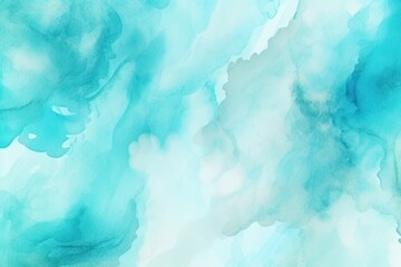 Fototapeta na wymiar Turquoise watercolor abstract background