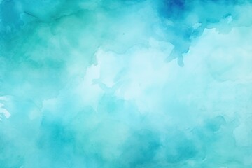 Fototapeta na wymiar Turquoise Blue watercolor abstract background