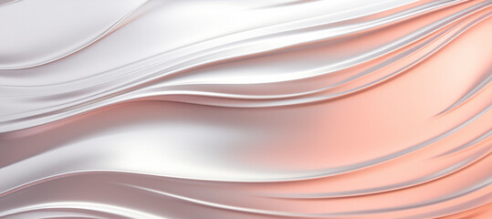 Fluid White Silk Waves
