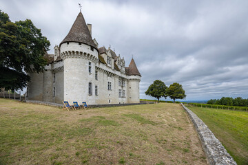 Fototapeta na wymiar Monbazillac castle (Chateau de Monbazillac) near Bergerac, Dordogne department, Aquitaine, France