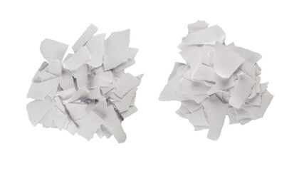 Empty white paper pieces isolated. - obrazy, fototapety, plakaty