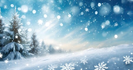 Fototapeta na wymiar Abstract winter background with snowflakes . background with heavy snowfall