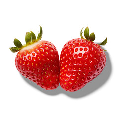 Strawberry isolated. Strawberries isolate. Strawberry on white background.