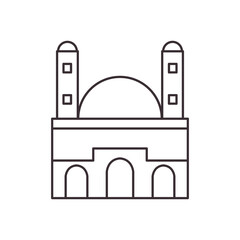 dome mosque logo design vector image