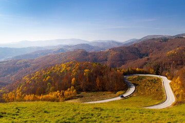 Road in National Park Slovensky Raj, Slovakia - obrazy, fototapety, plakaty