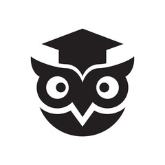 graduate owl logo design vector image