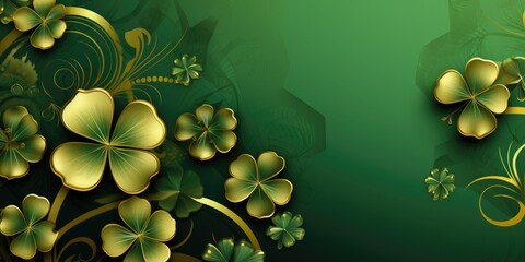 Green clover leaves with space for text