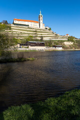Melnik castle above the confluence of the Elbe and Vltava rivers, Central Bohemia, Czech Republic