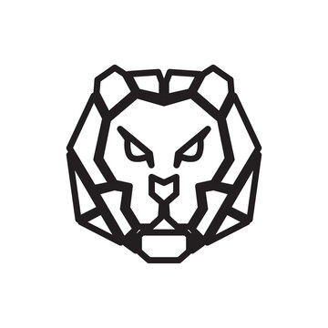 mane lion logo design vector image