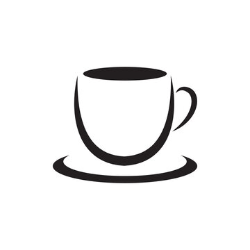 cup tea and coffee logo design vector image