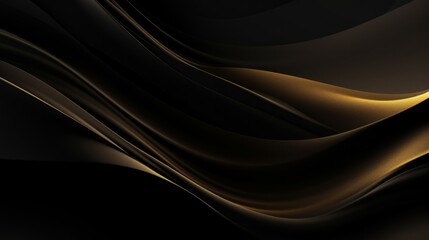 Obraz premium Black and Gold Wavy Lines Background