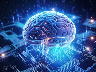 The human brain is connected by electrodes to a microchip. Modern technologies and information acting on the human brain. The positive and negative effects of the human brain with modern technology