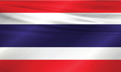 Illustration of Thailand Flag and Editable Vector of Thailand Country Flag