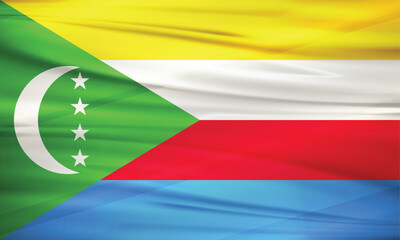 Illustration of Comoros Flag flag and editable vector Comoros Flag country flag