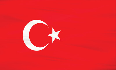 Illustration of Turkey Flag and Editable vector Turkey Country Flag