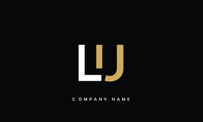 LU, UL, L, U Abstract Letters Logo monogram